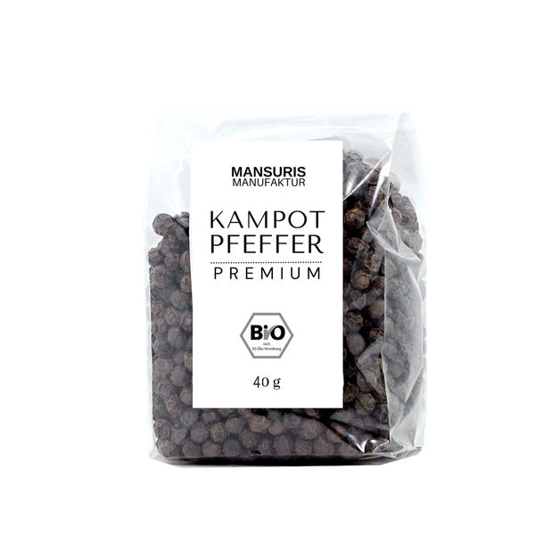 Schwarzer Kampot Pfeffer 40 g.
